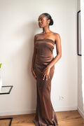 MIRA - Robe bustier en satin
