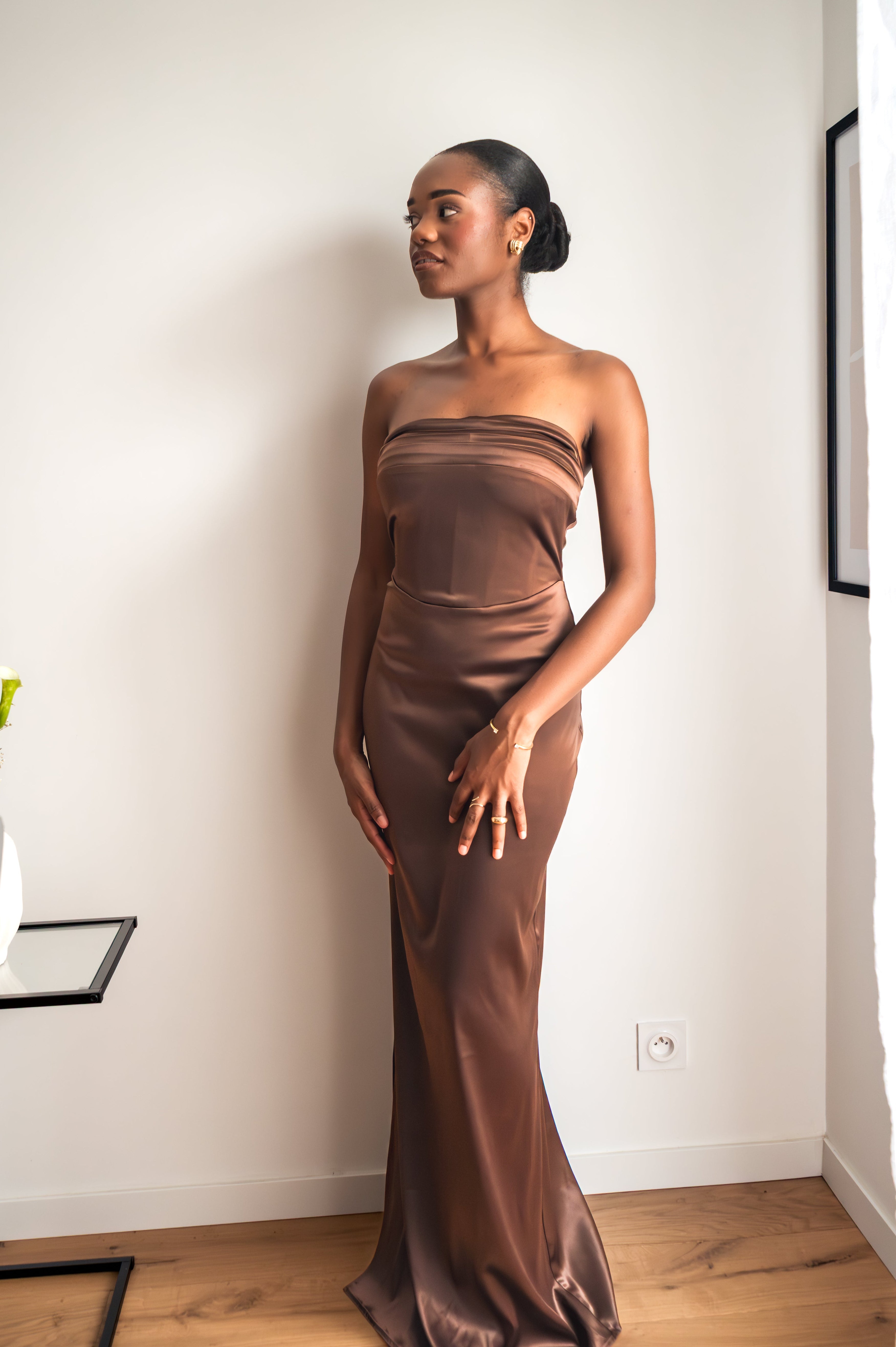 MIRA - Robe bustier en satin